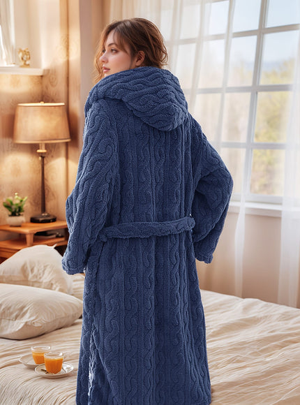 KissICON Women's Luxury Elegant Plus Size Robe - Heavy