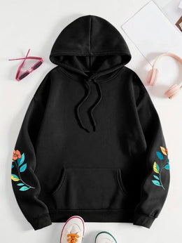 jkthpu-45 Women's Oversized Hooded Sweatshirt - Soft Casual Long