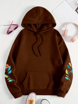 jkthpu-45 Women's Oversized Hooded Sweatshirt - Soft Casual Long