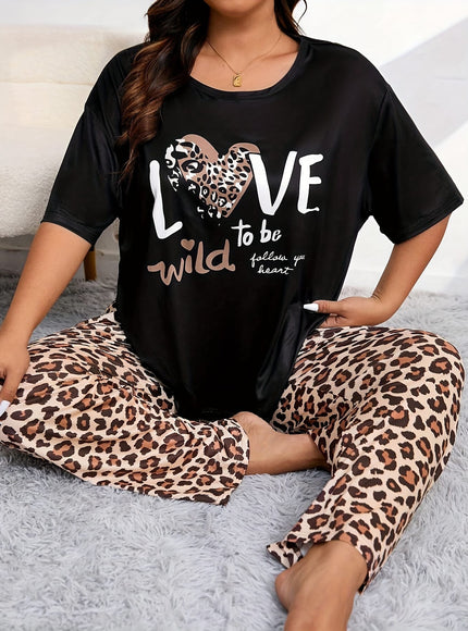 jkthpu-45 Women's Pajamas Casual Sweet Cartoon Home Clothes Set