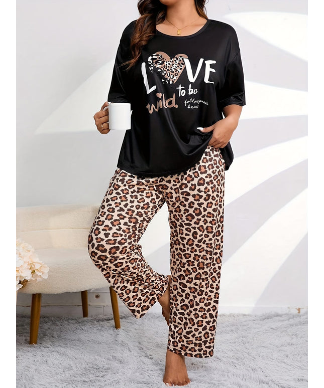 jkthpu-45 Women's Pajamas Casual Sweet Cartoon Home Clothes Set