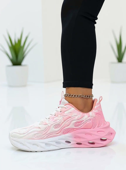 KissICON Women's Pink Trainers – Stylish Plus-Size Footwear