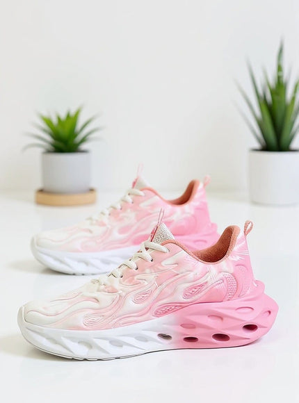 KissICON Women's Pink Trainers – Stylish Plus-Size Footwear