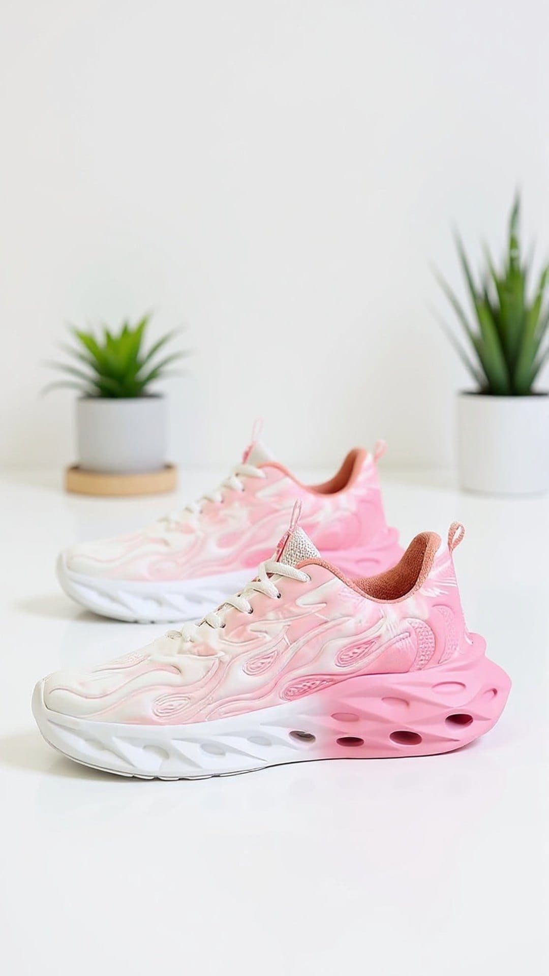 KissICON Women's Pink Trainers – Stylish Plus-Size Footwear