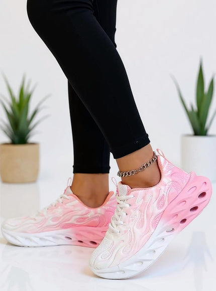 KissICON Women's Pink Trainers – Stylish Plus-Size Footwear