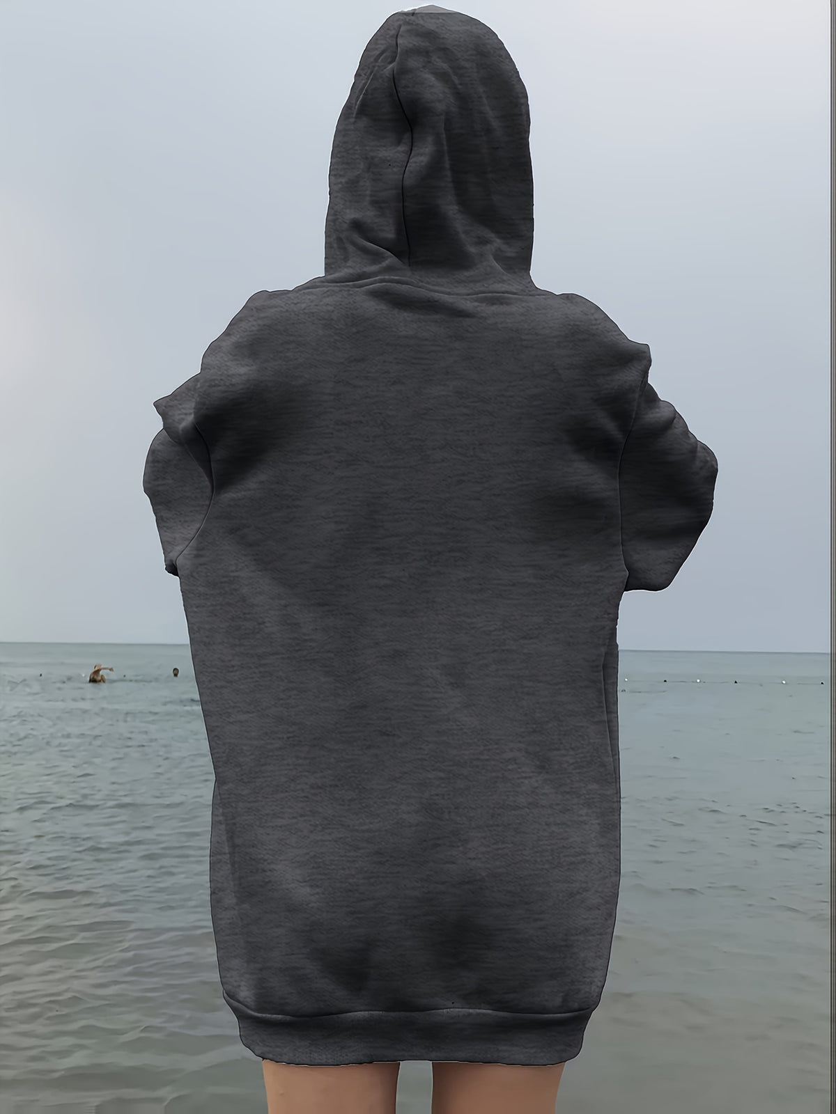 jkthpu-45 Women'S Plus Size Black Hoodie with "Choose Happy"