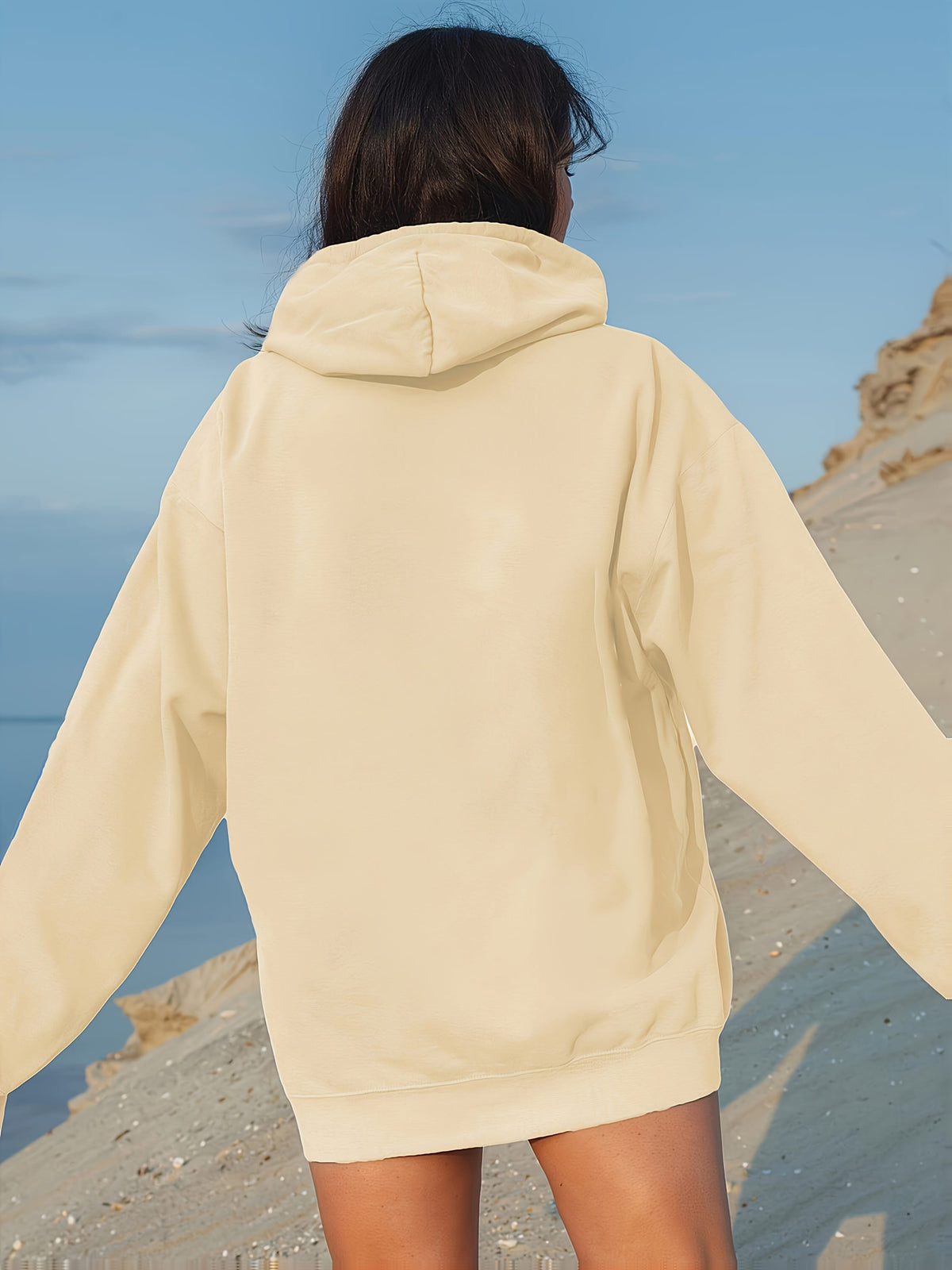 jkthpu-45 Women'S Plus Size Black Hoodie with "Choose Happy"