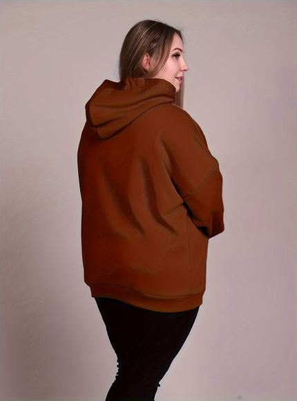 jkthpu-45 Women'S Plus Size Black Hoodie with "Choose Happy"