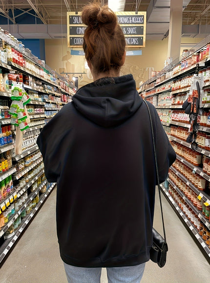 jkthpu-45 Women'S Plus Size Black Hoodie with "Choose Happy"