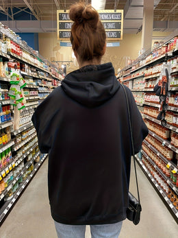 jkthpu-45 Women'S Plus Size Black Hoodie with "Choose Happy"