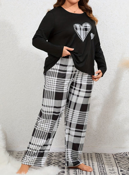 jkthpu-45 Women's Plus-Size Casual Pajama Set
