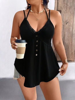 KissICON Women'S Plus Size Casual V-Neck Cami Top with