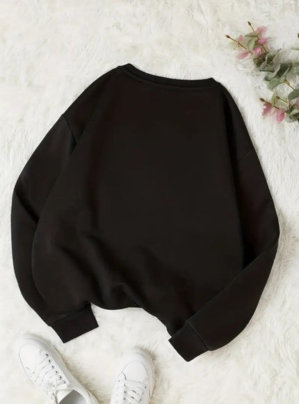 jkthpu-45 Women's Plus Size Fleece-Lined Thick Winter Sweatshirt -