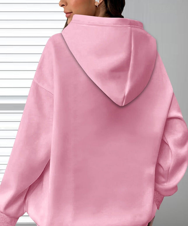 jkthpu-45 Women'S Plus Size Floral Print Hoodie - Soft