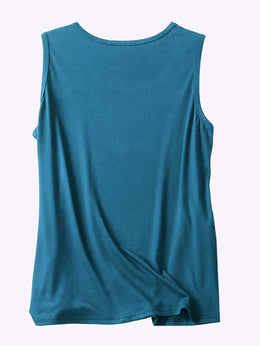 jkthpu-45 Women's Plus Size Heart Print Sleeveless Tank Top
