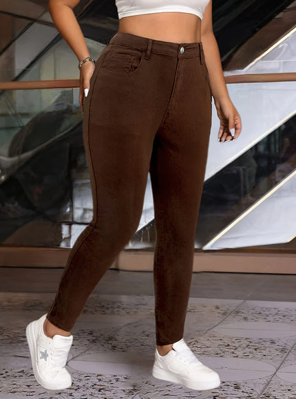 jkthpu-45 Women'S Plus Size High-Waisted Stretch Skinny Jeans -