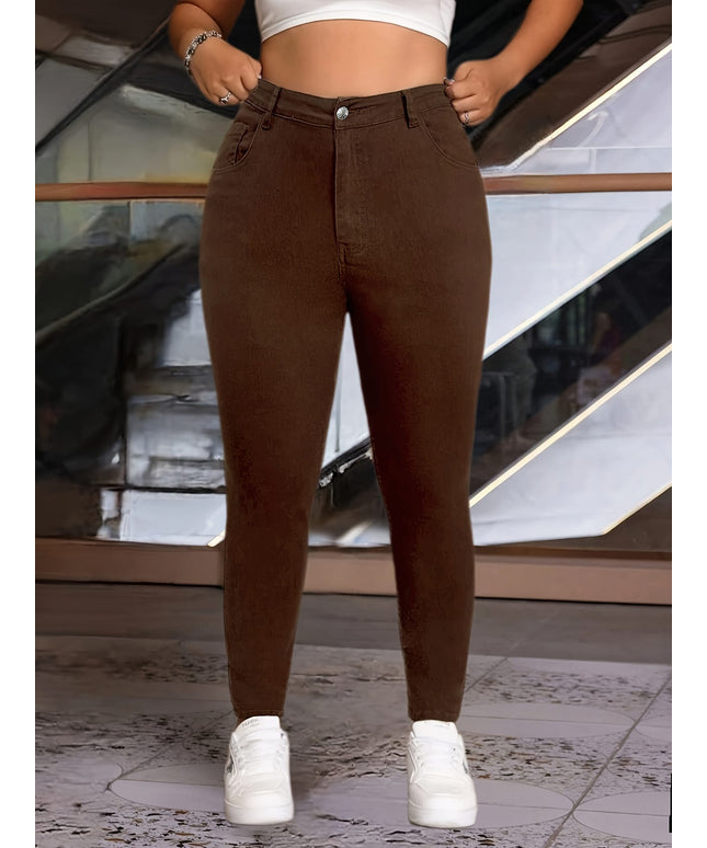 jkthpu-45 Women'S Plus Size High-Waisted Stretch Skinny Jeans -