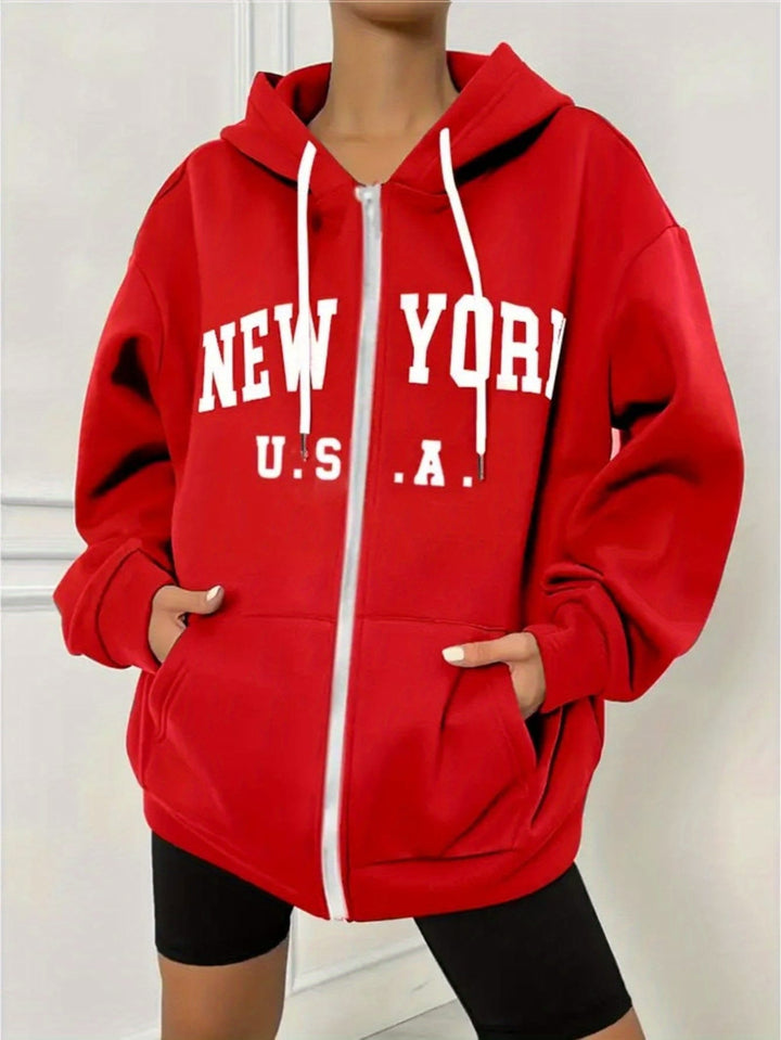 Women's Plus Size New York Graphic Hoodie -