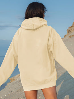 jkthpu-45 Women's Plus Size Oversized Hoodie with California Los