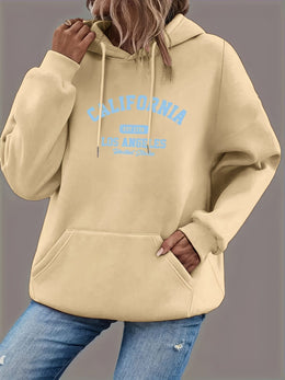 jkthpu-45 Women's Plus Size Oversized Hoodie with California Los