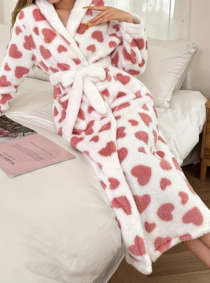 KissICON Women'S Plus Size Plush Robe - Cozy Winter