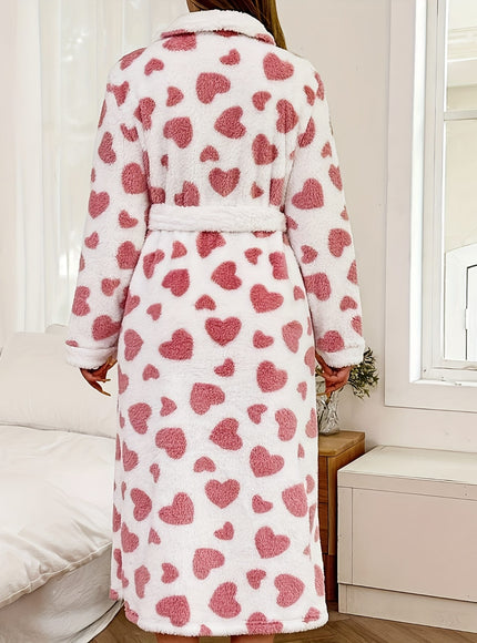 KissICON Women'S Plus Size Plush Robe - Cozy Winter