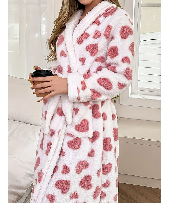 KissICON Women'S Plus Size Plush Robe - Cozy Winter