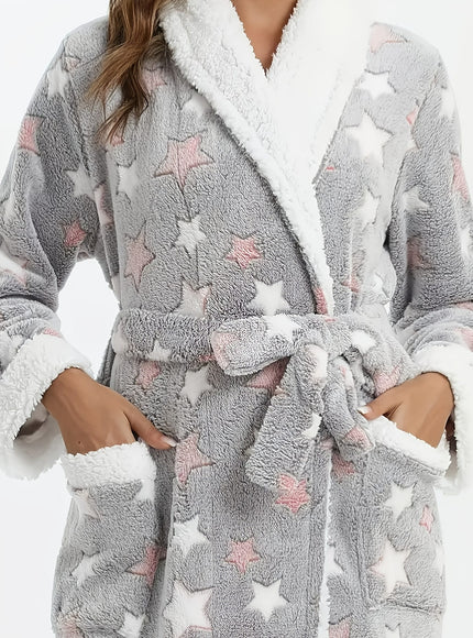 KissICON Women'S Plus Size Robe - Plush Thermal Lounge