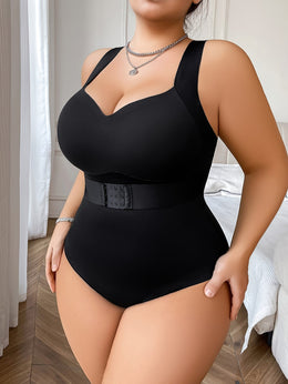 jkthpu-45 Women's Plus Size Seamless One-Piece Shapewear Bodysuit -