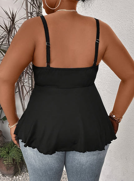 KissICON Women'S Plus Size Sexy V-Neck Cross Strap Cami