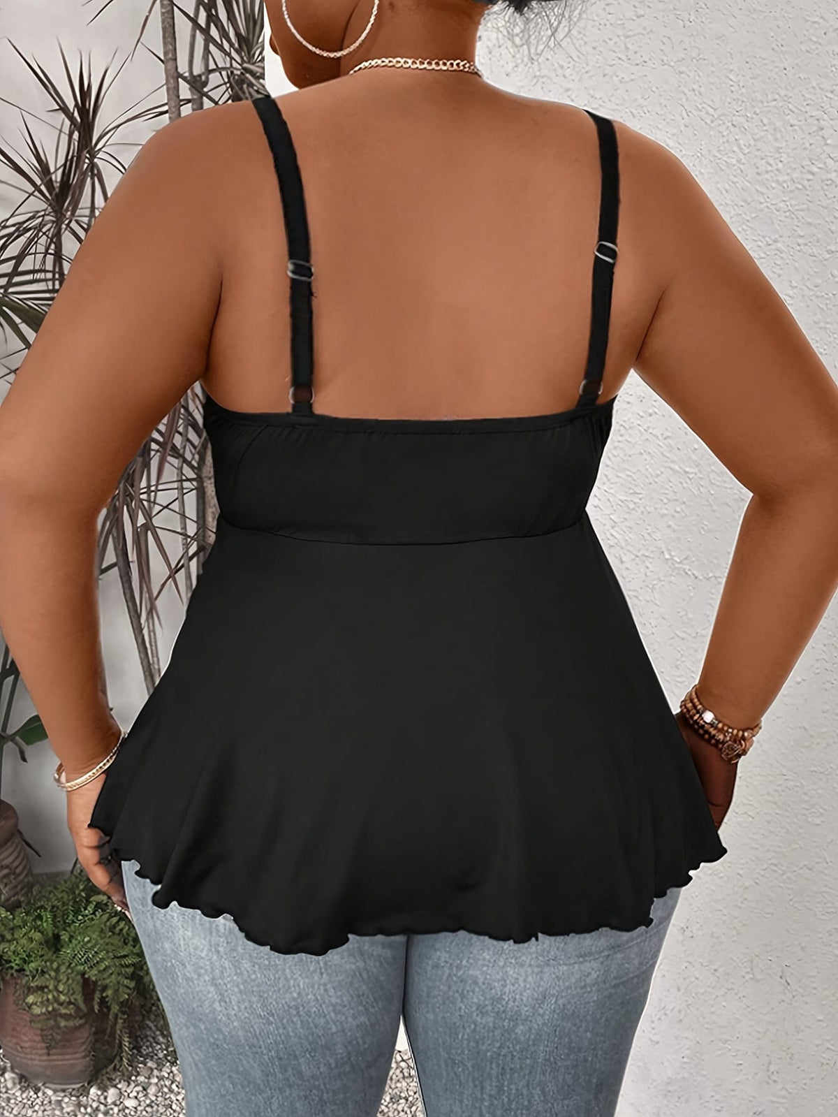 KissICON Women'S Plus Size Sexy V-Neck Cross Strap Cami