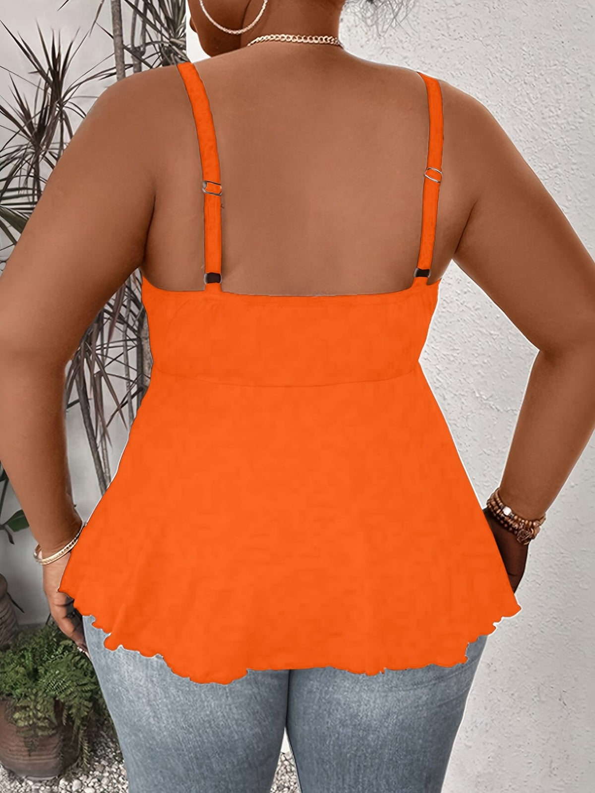 KissICON Women'S Plus Size Sexy V-Neck Cross Strap Cami