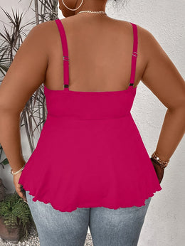 KissICON Women'S Plus Size Sexy V-Neck Cross Strap Cami