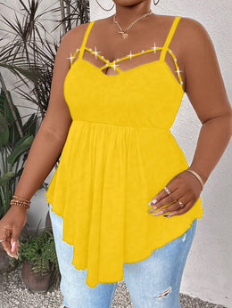 KissICON Women'S Plus Size Sexy V-Neck Cross Strap Cami