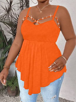 KissICON Women'S Plus Size Sexy V-Neck Cross Strap Cami