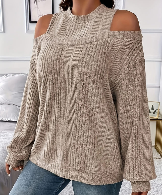 jkthpu-45 Women'S Plus Size Solid Color T-Shirt, Elegant Crew