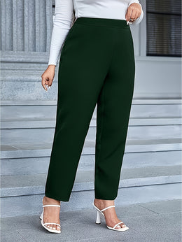 jkthpu-45 Women's Plus Size Straight-Leg Pants - Stretchy Comfort