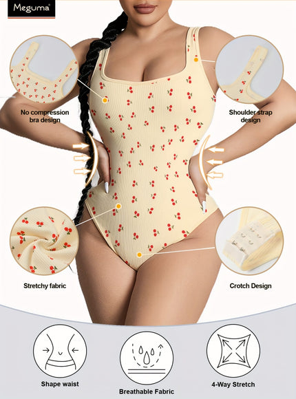 jkthpu-45 Women's Plus Size Tummy Control Shapewear Bodysuit -