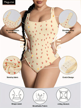 jkthpu-45 Women's Plus Size Tummy Control Shapewear Bodysuit -