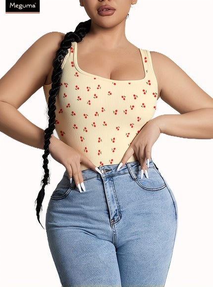 jkthpu-45 Women's Plus Size Tummy Control Shapewear Bodysuit -