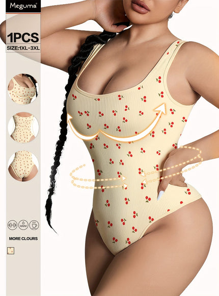 jkthpu-45 Women's Plus Size Tummy Control Shapewear Bodysuit -