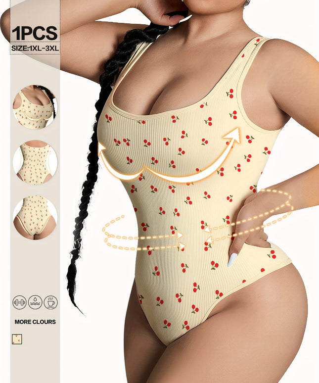 jkthpu-45 Women's Plus Size Tummy Control Shapewear Bodysuit -