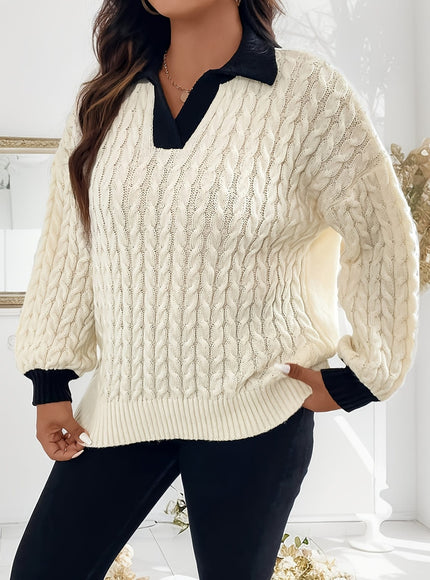 KissICON Women's Plus Size Winter Sweater - Soft Stretchy