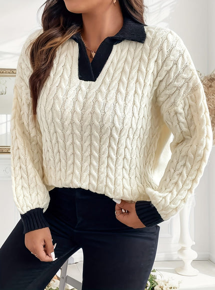 KissICON Women's Plus Size Winter Sweater - Soft Stretchy