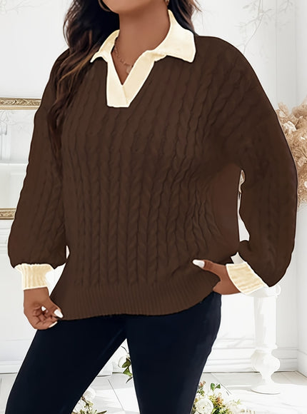 KissICON Women's Plus Size Winter Sweater - Soft Stretchy