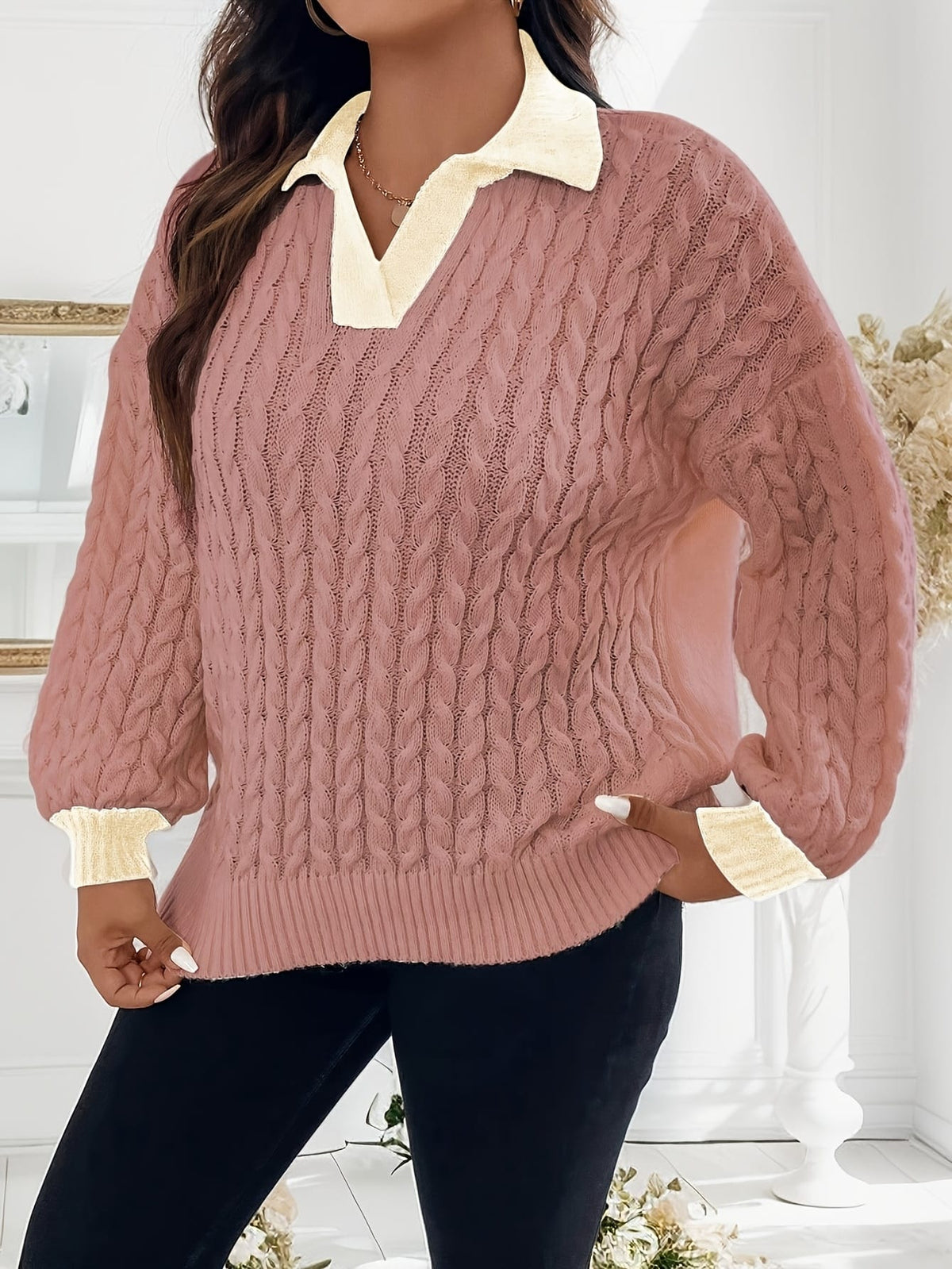 KissICON Women's Plus Size Winter Sweater - Soft Stretchy