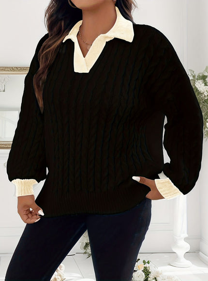 KissICON Women's Plus Size Winter Sweater - Soft Stretchy