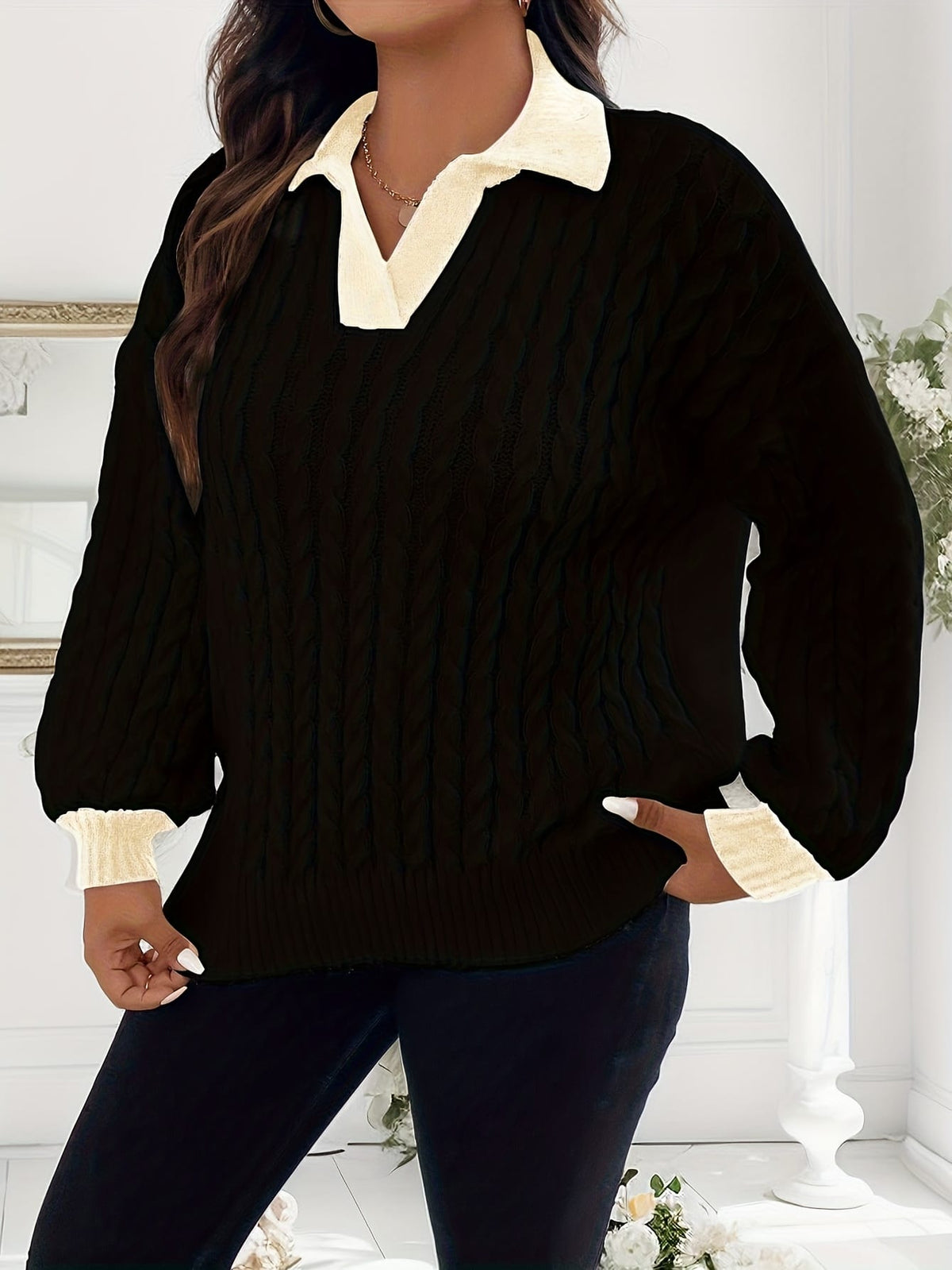 KissICON Women's Plus Size Winter Sweater - Soft Stretchy