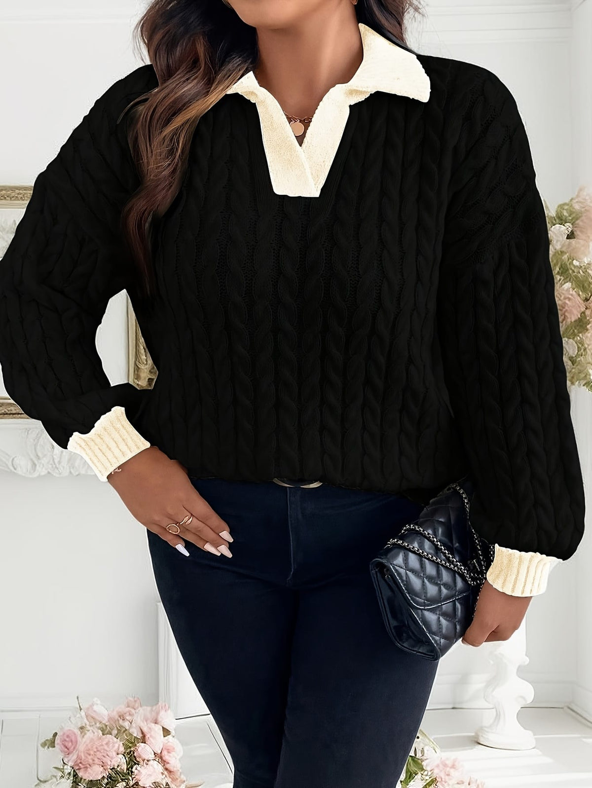 KissICON Women's Plus Size Winter Sweater - Soft Stretchy