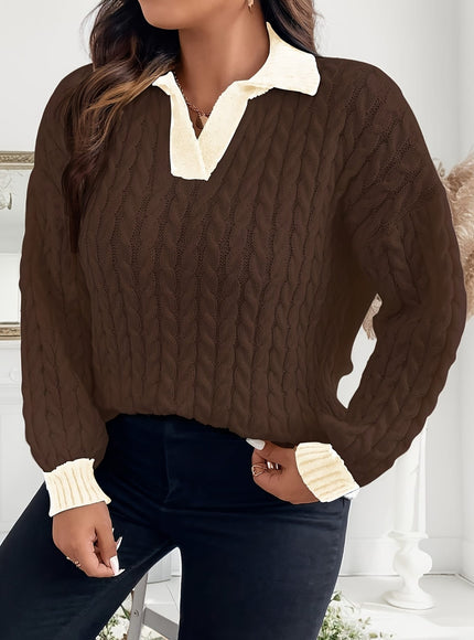 KissICON Women's Plus Size Winter Sweater - Soft Stretchy